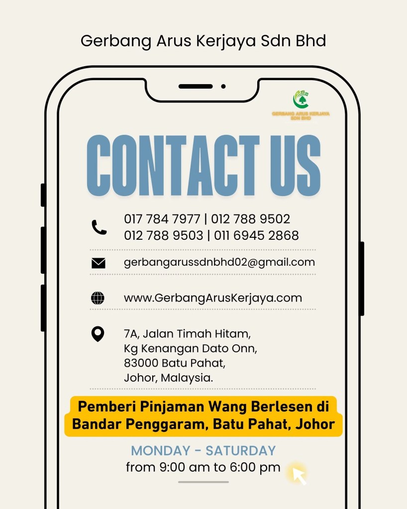 Bulan Baru, Harapan Baru - Pinjaman Wang Berlesen Bandar Penggaram Batu Pahat Johor oleh Gerbang Arus Kerjaya Sdn Bhd BP 07