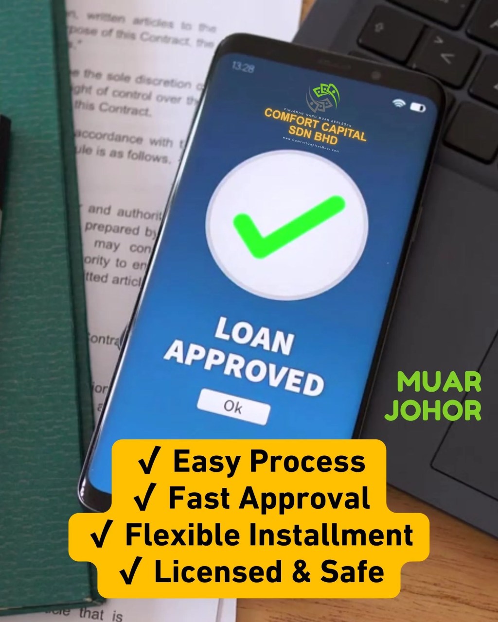 Salary Not In Yet but Money Already Gone? Fast Loan Assistance in Muar – Comfort Capital Sdn Bhd Licensed Loan Muar