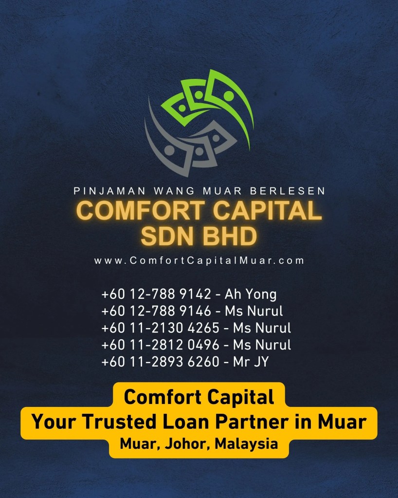 Salary Not In Yet but Money Already Gone - Fast Loan Assistance in Muar Johor - Comfort Capital Sdn Bhd Licensed Loan Muar Johor Malaysia 08