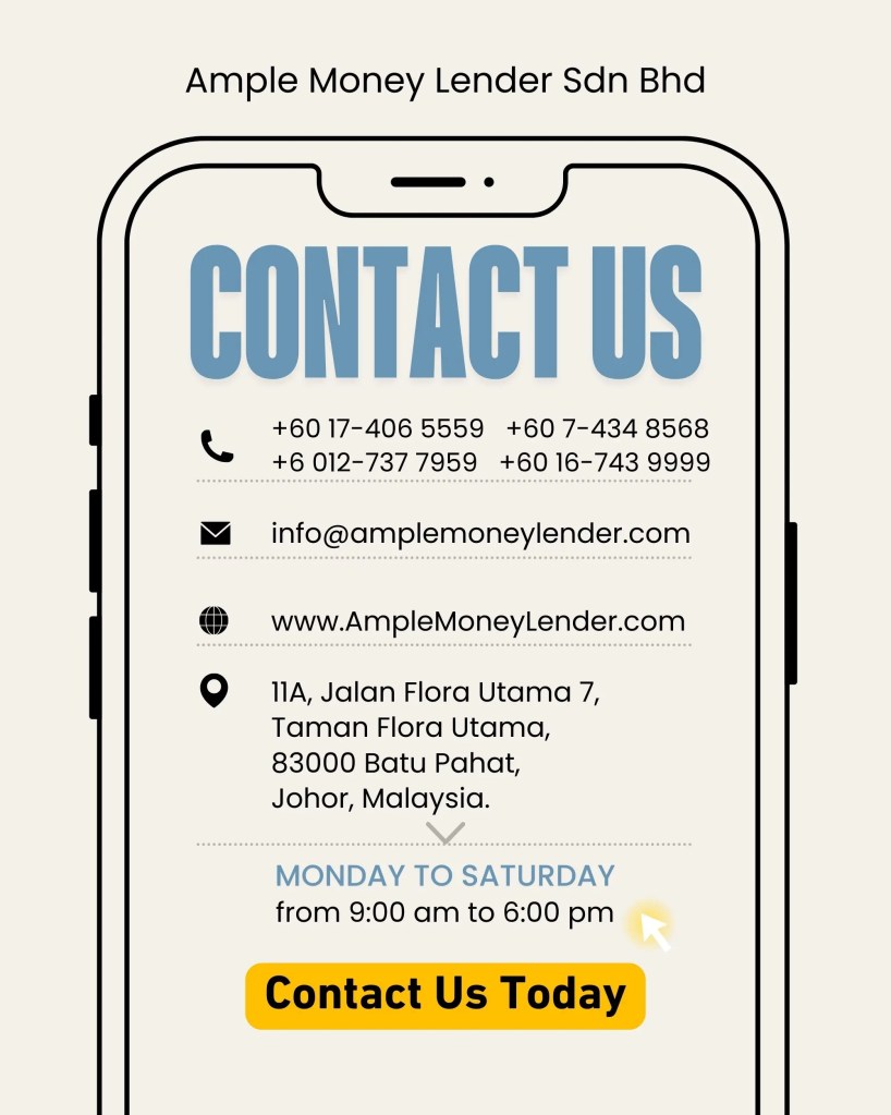 Business Loan and Fast Capital in Batu Pahat Johor Malaysia Licensed Money Lending in Batu Pahat - Ample Money Lender Sdn Bhd Loan In BP 08