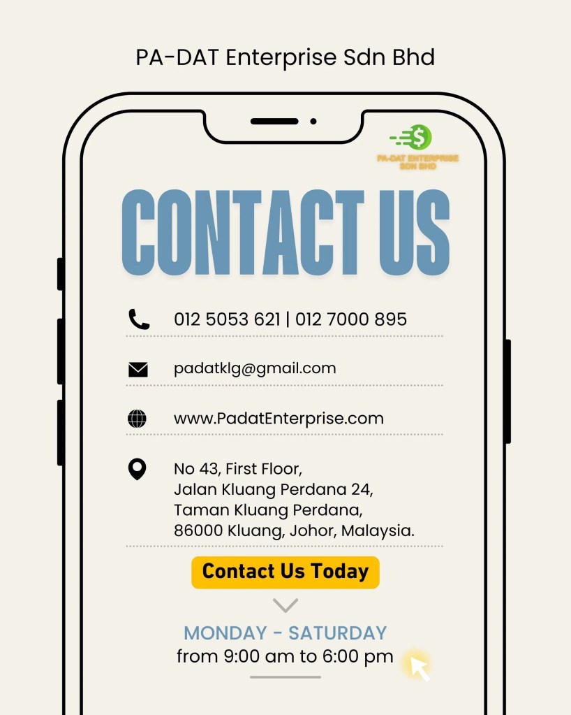 Emergency Licensed Loan in Kluang Johor - Kluang Licensed Loan Fast Approval and Simple Process - PA-DAT Enterprise Sdn Bhd Money Lending Kluang 07