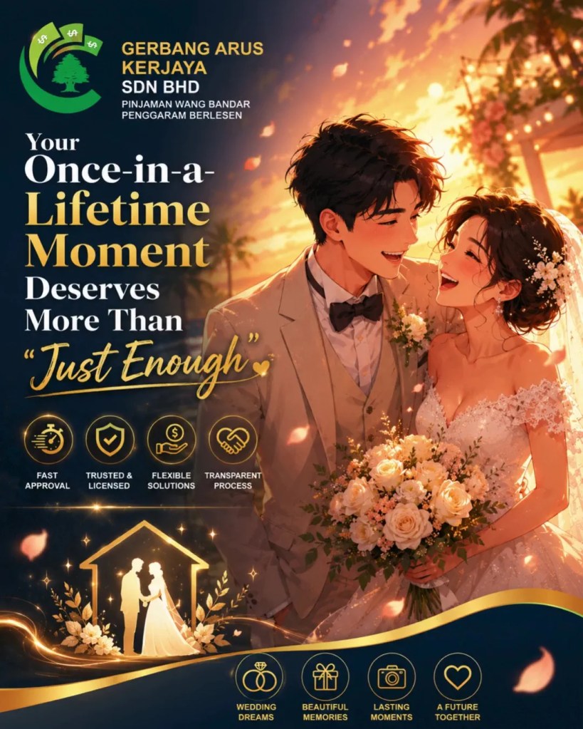 Wedding Loan Batu Pahat Couple Story Pinjaman Perkahwinan BP Happy Couple Gerbang Arus Kerjaya Sdn Bhd Licensed Money Lender in Batu Pahat Johor A01